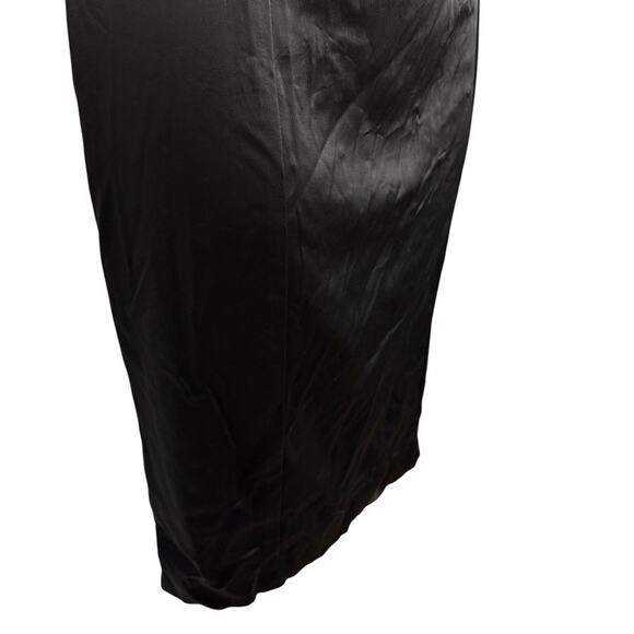 Guess Collection USA Made Satin Solid Little Black Dress V-Back Stretch sz 4 - Picture 2 of 16